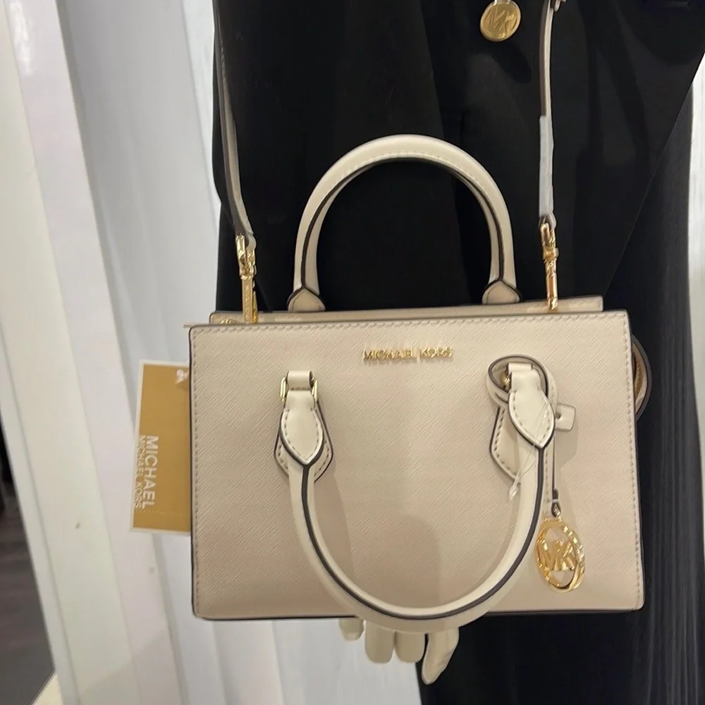 Michael Kors Sheila Small Center Zip Satchel Shoulder Crossbody Bag Non Leather